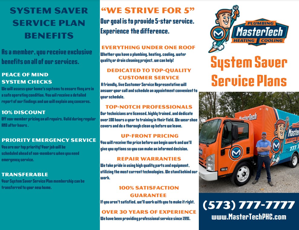 System Saver Service Plan Benefits Brochure
